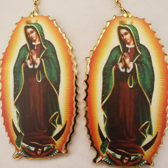 Lady of Guadalupe Earrings. Virgin. Virgen - Picture 2 of 9